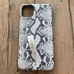 Loopy Phone Case - for iPhone 11 Pro MAX - Snake Skin Print with White Loopy